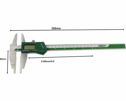 INSIZE Measuring Equipment Insize Digital Caliper 0-200mm/0-8" Range Series 1171-200