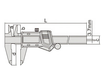 INSIZE Measuring Equipment Insize Digital Caliper 0-300mm/0-12" Range Series 1114-300A