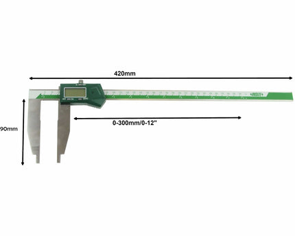 INSIZE Measuring Equipment Insize Digital Caliper 0-300mm/0-12" Range Series 1170-300