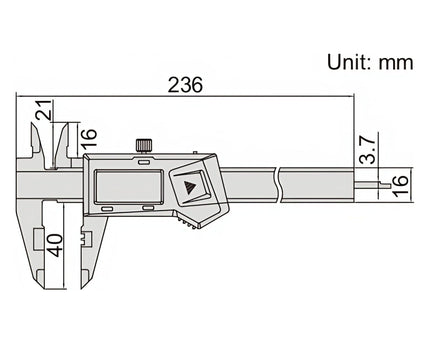 INSIZE Measuring Equipment Insize Digital Crimp Height Caliper 0-150mm/0-6" Range Series 1165-150A