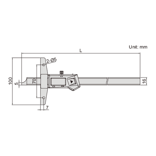 INSIZE Measuring Equipment Insize Digital Depth Gauge 0-200mm / 0-8" Range Series 1147-200