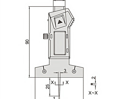 INSIZE Measuring Equipment Insize Digital Depth Gauge 0-25mm x 0.01mm Range Series 1145-25A