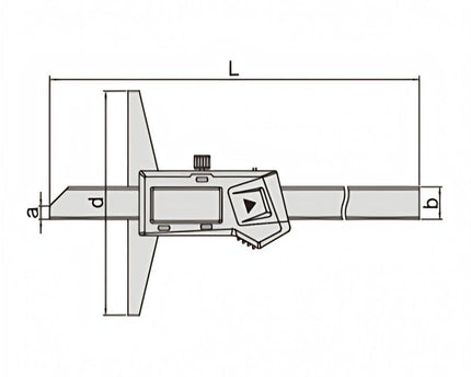 INSIZE Measuring Equipment Insize Digital Depth Gauge 0-300mm/0-12" Range Series 1141-300A