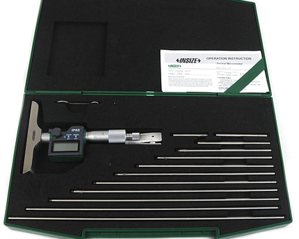 INSIZE Measuring Equipment Insize Digital Depth Micrometer 0-300mm/0-12" Range Series 3540-300E