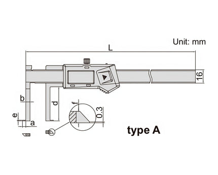 INSIZE Measuring Equipment Insize Digital Inside Groove Caliper 11-150mm x 0.01mm Range Series 1520-150