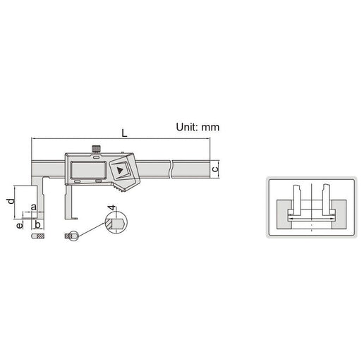 INSIZE Measuring Equipment Insize Digital Inside Groove Caliper 22-150mm Range Series 1120-150A