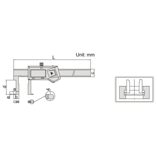 INSIZE Measuring Equipment Insize Digital Inside Groove Caliper 25-200mm Range Series 1120-200A