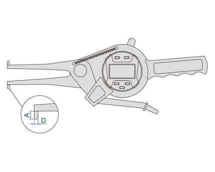 INSIZE Measuring Equipment Insize Digital Internal Caliper Gauge 35-55mm/1.4-2.2" Range Series 2151-55