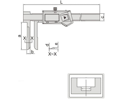 INSIZE MEASURING EQUIPMENT Insize Digital Knife Edge Caliper 15-150mm/0.6-6" Range Series 1123-150A