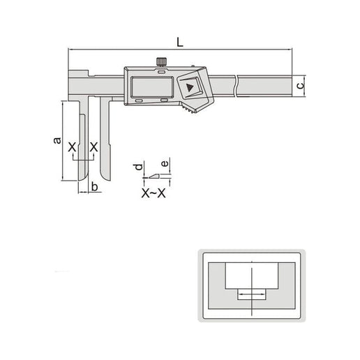 INSIZE MEASURING EQUIPMENT Insize Digital Knife Edge Caliper 15-150mm/0.6-6" Range Series 1123-150A