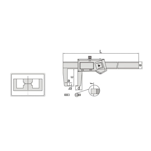INSIZE Measuring Equipment Insize Digital Neck Caliper 0-150mm/0-6" Range Series 1187-150A