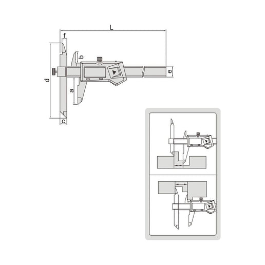 INSIZE Measuring Equipment Insize Digital Offset Caliper 0-200mm/0-8" Range Series 1186-200A