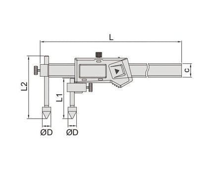 INSIZE Measuring Equipment Insize Digital Offset Caliper 10-200mm Range Series 1192-200A