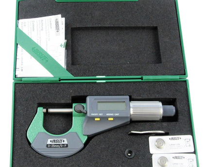 INSIZE Measuring Equipment Insize Digital Outside Micrometer 0-25mm/0-1" Range Series 3109-25A
