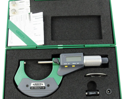 INSIZE Measuring Equipment Insize Digital Outside Micrometer 25-50mm/1-2" Range Series 3109-50A
