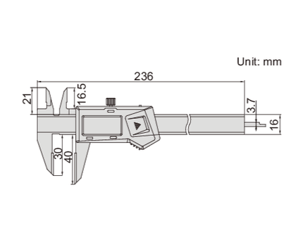 INSIZE Measuring Equipment Insize Digital Scribing Caliper 0-150mm/0-6" Range Series 1166-150A