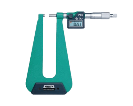 INSIZE MEASURING EQUIPMENT Insize Digital Sheet Metal Micrometer 0–25 mm / 0–1" Series 3539-254FA