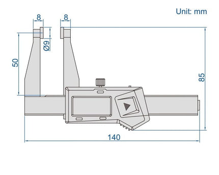 INSIZE Measuring Equipment Insize Digital Snap Gauge 0-50mm/0-2" Range Series 1163-50A