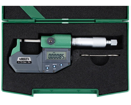 INSIZE Measuring Equipment Insize Digital Spherical Anvil Tube Micrometer 0-25mm/0-1" Range Series 3560-25E