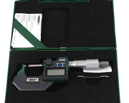 INSIZE Measuring Equipment Insize Digital Spherical Anvil Tube Micrometer 0-25mm/0-1" Range Series 3560-25SA