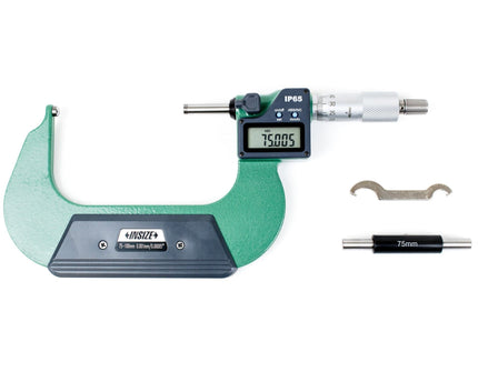 INSIZE Measuring Equipment Insize Digital Spherical Anvil Tube Micrometer 75-100mm/3-4" Range Series 3560-100A