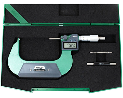 INSIZE Measuring Equipment Insize Digital Spherical Anvil Tube Micrometer 75-100mm/3-4" Range Series 3560-100A