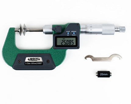INSIZE Measuring Equipment Insize Digital Spindle Disc Micrometer 0-25mm Range Series 3594-25A