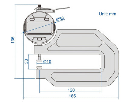 INSIZE Measuring Equipment Insize Digital Thickness Gauge 0-10mm/0-0.4" Range Series 2872-10
