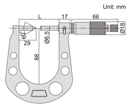 INSIZE Measuring Equipment Insize Disc Brake Micrometer 7.6-33mm Range Series 3288-33A