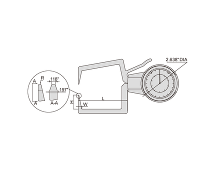 INSIZE Measuring Equipment Insize External Dial Caliper Gauge 0-0.8" Range Series 2333-E081