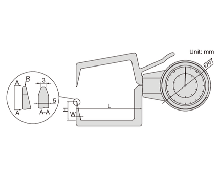 INSIZE Measuring Equipment Insize External Dial Caliper Gauge 10-30mm Range Series 2333-301