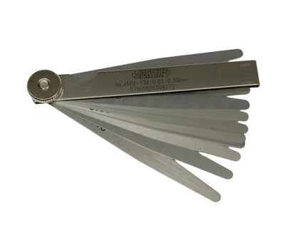INSIZE MEASURING EQUIPMENT Insize Feeler Gauge 13pc Set 0.03-0.50mm Range Series 4602-13A