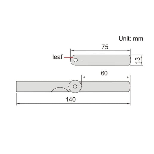 INSIZE Measuring Equipment Insize Feeler Gauge Set 0.04-1mm Range Series 4601-25