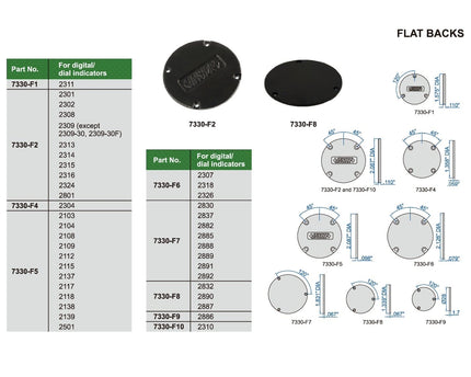 INSIZE Measuring Equipment Insize Flat Back for Dial & Digital Indicators Series 7330-F4