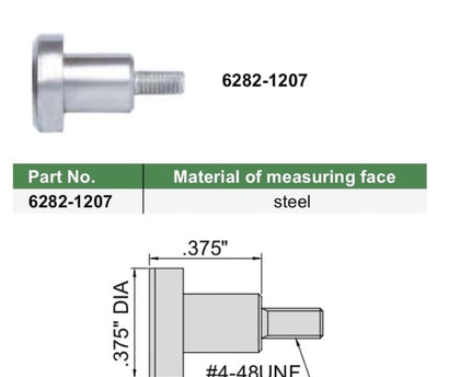 INSIZE Measuring Equipment Insize Flat Point 0.375" Range Series 6282-1207