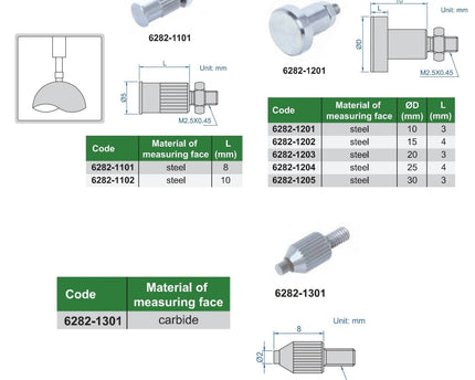 INSIZE Measuring Equipment Insize Flat Point 10mm Range Series 6282-1201