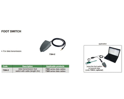 INSIZE MEASURING EQUIPMENT Insize Foot Switch for Data Output Cables Series 7304-2