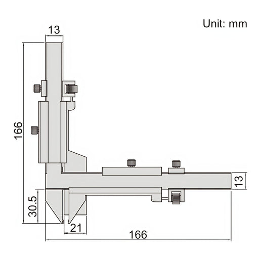 INSIZE Measuring Equipment Insize Gear Tooth Vernier Caliper Range Series 1281-M26A