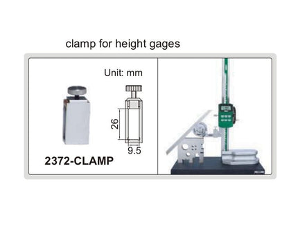 INSIZE Measuring Equipment Insize Height Gauge Clamp Range Series 2372-CLAMP