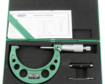 INSIZE Measuring Equipment Insize Imperial Outside Micrometer 2-3" Range Series 3203-3A