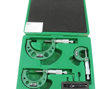 INSIZE Measuring Equipment Insize Imperial Outside Micrometer Set 0-3" Range Series 3203-33A