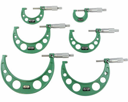 INSIZE Measuring Equipment Insize Imperial Outside Micrometer Set 0-6" Range Series 3203-66A