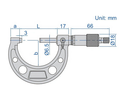 INSIZE Measuring Equipment Insize Imperial Outside Micrometer Set 6-12" Range Series 3203-126A