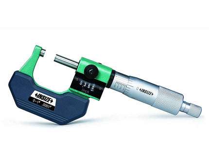 INSIZE Measuring Equipment Insize Imperial Outside Micrometer W/ Analog Counter 0-1" Range Series 3400-1