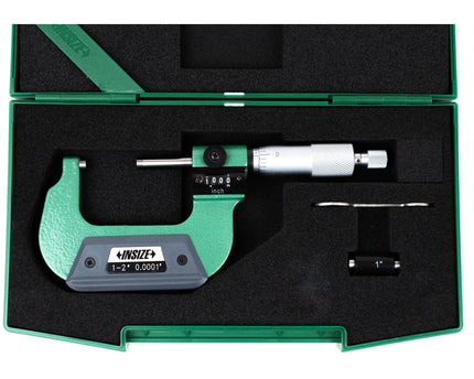 INSIZE Measuring Equipment Insize Imperial Outside Micrometer W/ Analog Counter 1-2" Range Series 3400-2