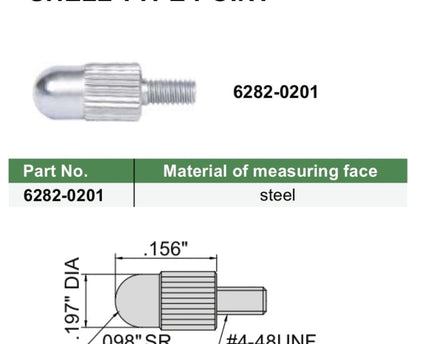 INSIZE Measuring Equipment Insize Imperial Shell Type Point 0.156" Range Series 6282-0201