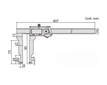 INSIZE Measuring Equipment Insize Interchangeable Point Digital Caliper Range Series 1124-300A