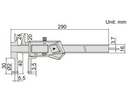 INSIZE Measuring Equipment Insize Interchangeable Point Digital Caliper Range Series 1526-200