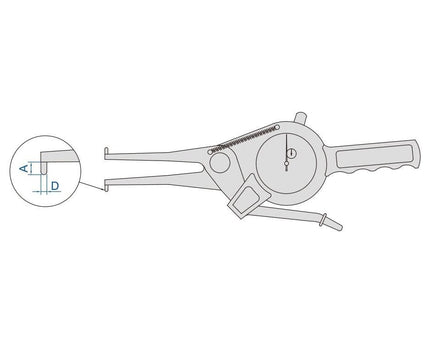 INSIZE Measuring Equipment Insize Internal Dial Caliper Gauge 35-55mm Range Series 2321-55