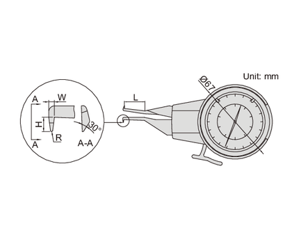 INSIZE Measuring Equipment Insize Internal Dial Caliper Gauge 5-15mm Range Series 2222-15